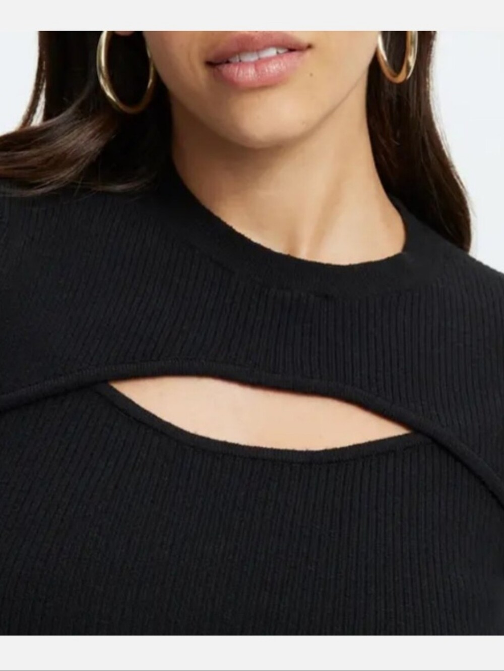 Good American Cut Out Rib Top Size 3/4 - Picture 2 of 8